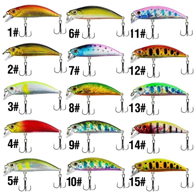 Señuelo minnow Wobbler jerkbait para trucha y lubina de plástico - imagen 4