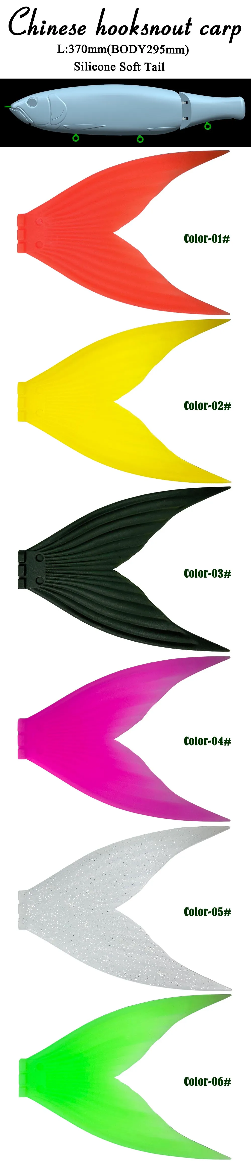 Detalle de la cola articulada y el material flexible para mayor durabilidad