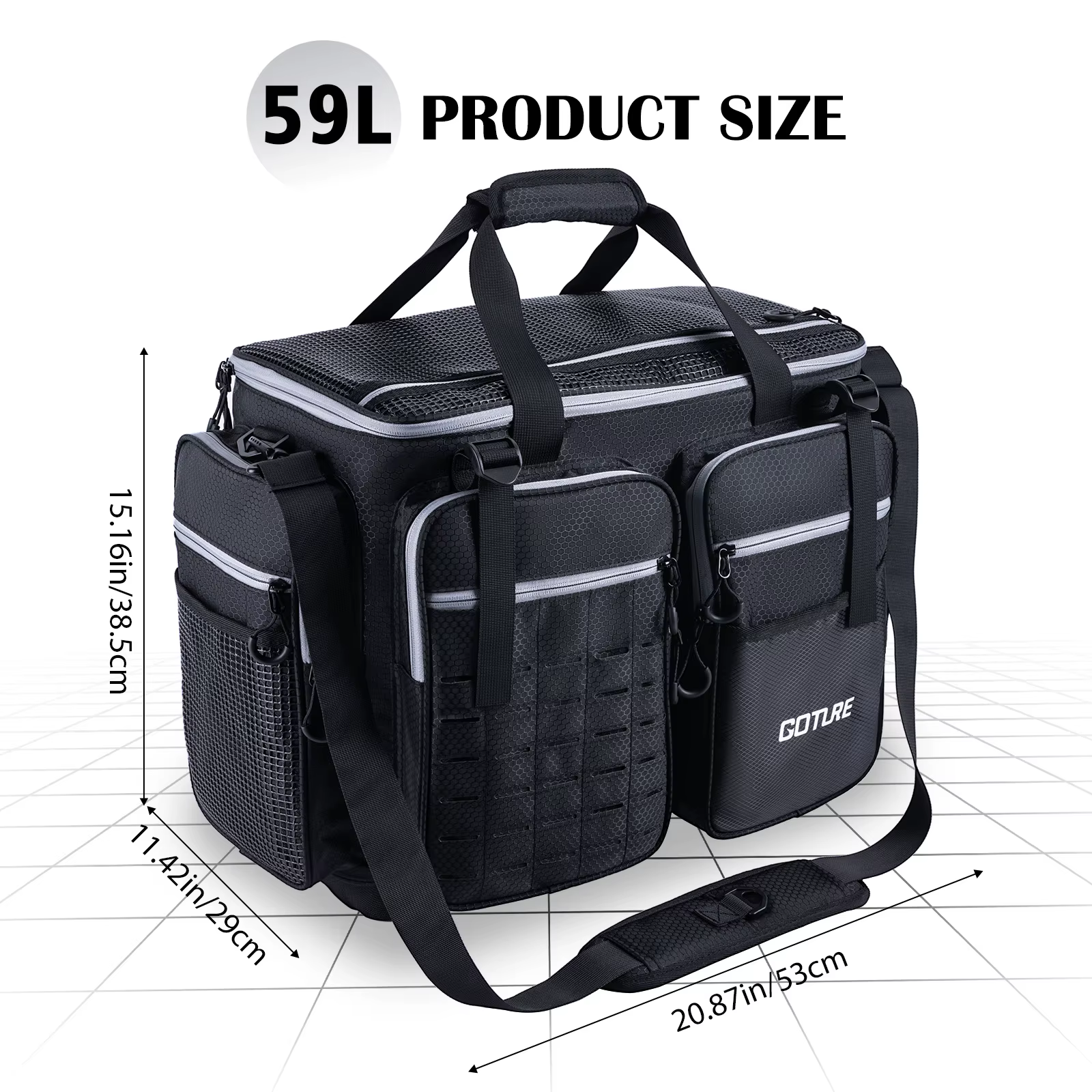 Bolsa de pesca Goture impermeable 1680D – Cremallera bidireccional - imagen 3