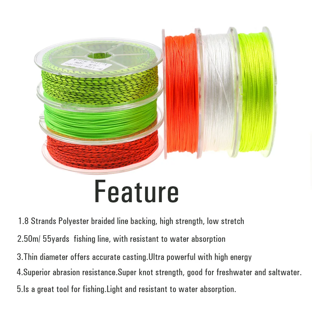 ICERIO Sedal de pesca con mosca trenzado poliéster multicolor respaldo - imagen 5