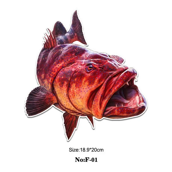 Todos los modelos disponibles de pegatinas de pesca NUNATAK