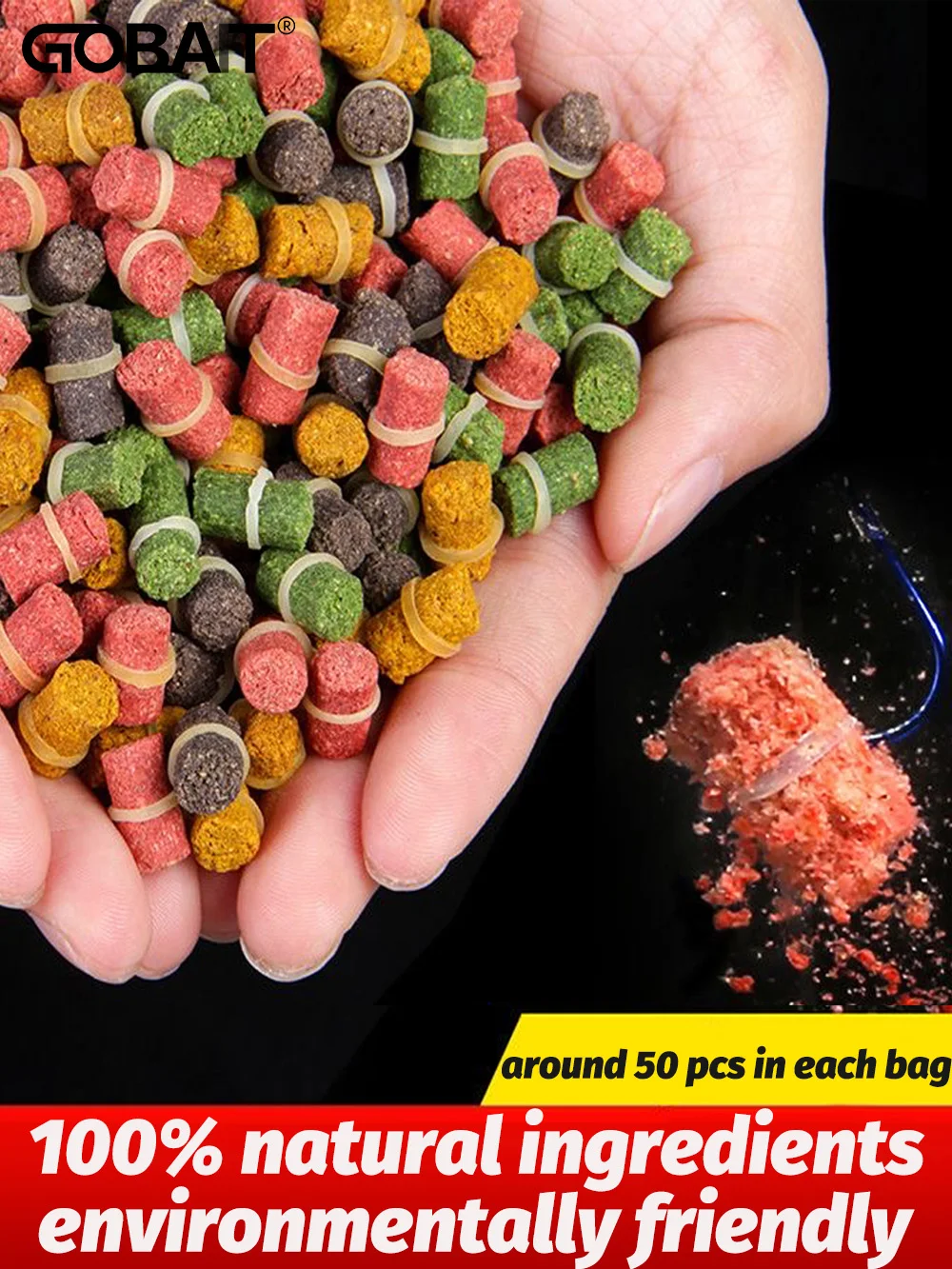 Cebos granulares para pesca de carpa en diferentes sabores