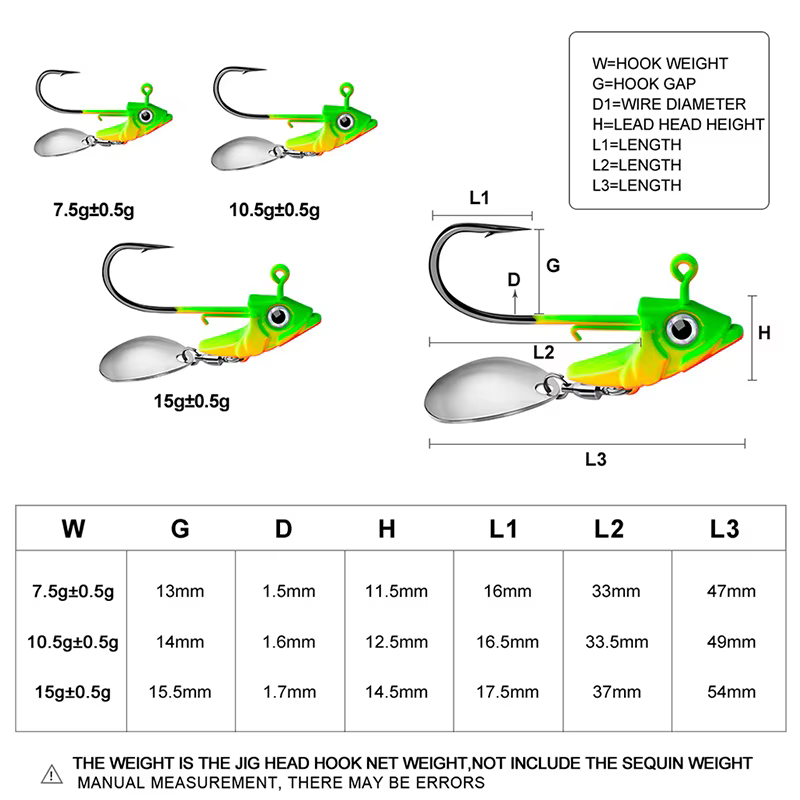 Señuelo VIB con lentejuelas giratorias – Wobbler Crankbait 7,5-15g - imagen 5