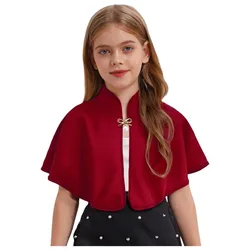 Chal para niña con broche y lazo – Color liso