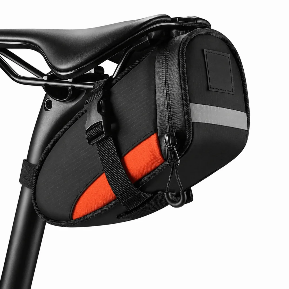 Bolsa trasera impermeable ultraligera con reflectores para bicicleta - imagen 4