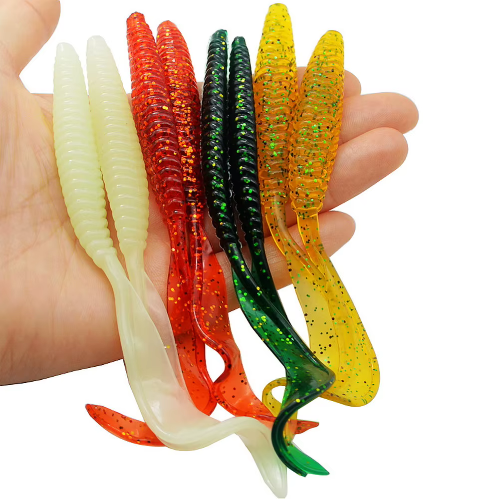 Swimbait Curl Tail – Señuelo de vinilo para Lucio
