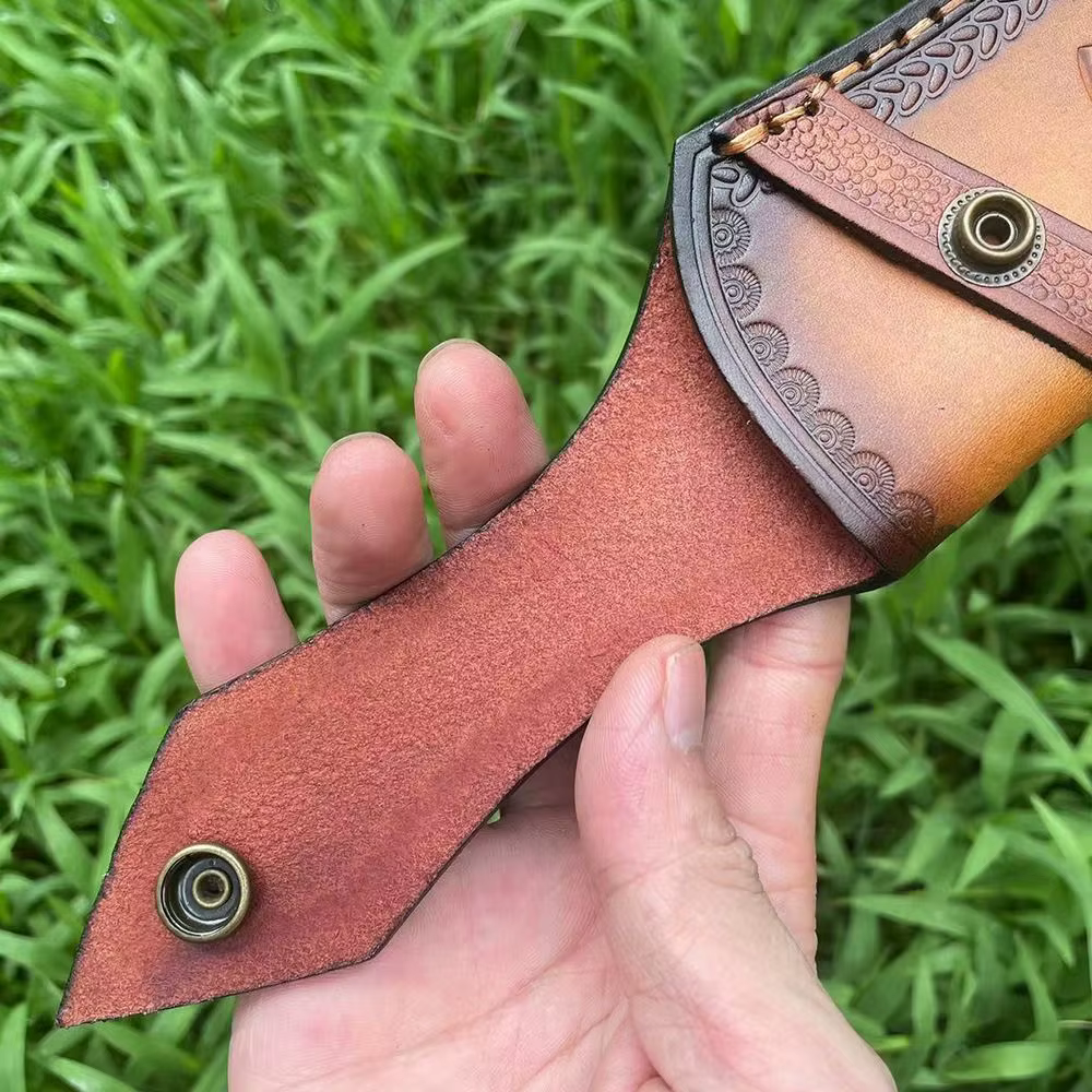 Fundas de Cuero para Navaja – Dos Capas con Presilla de Cinturón y Bolsillo Linterna - imagen 2