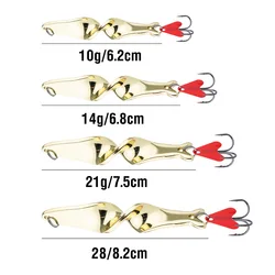 Cucharilla giratoria con anzuelo triple y hundidor metálico