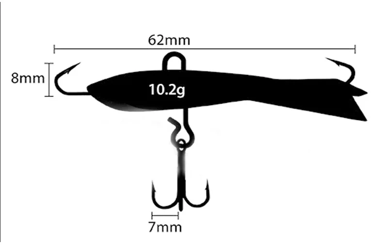 Anzuelo del jig para pesca en hielo