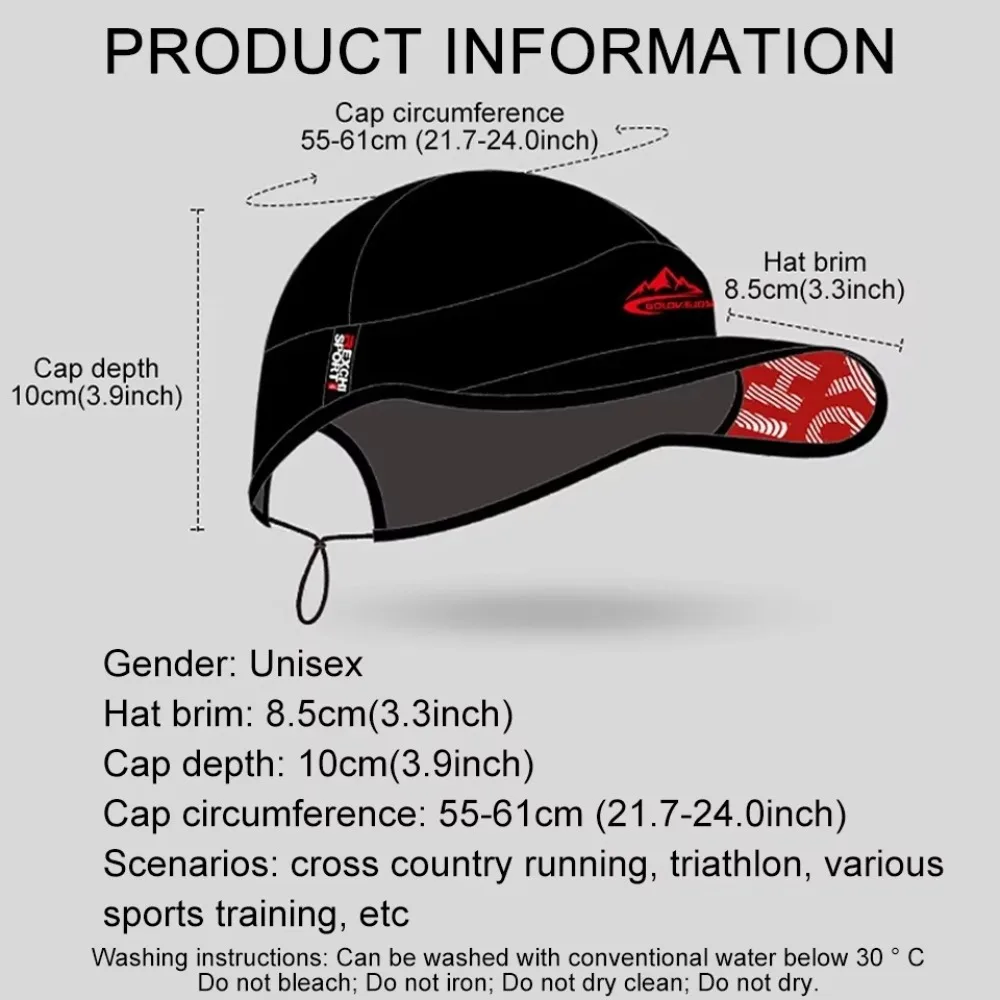Gorra running anti-UV transpirable secado rápido unisex - imagen 5