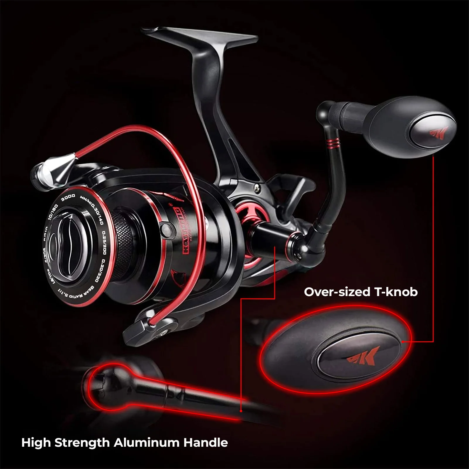 KastKing Sharky Baitfeeder III – Carrete baitfeeder con freno carbono - imagen 2