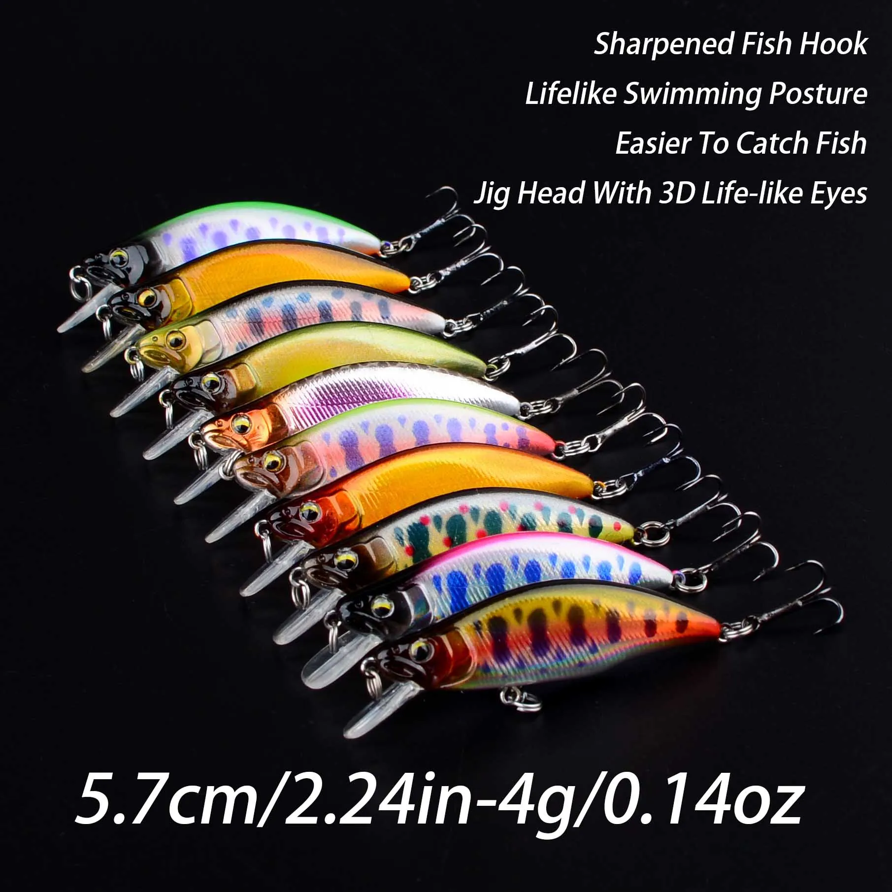 Señuelo minnow pequeño para pesca en arroyos de montaña