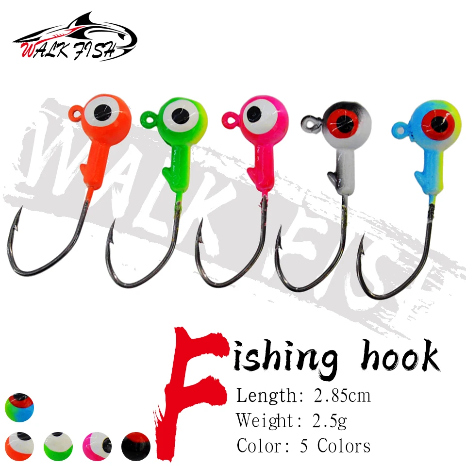 WALK FISH Anzuelos Jig Head con púas, vástago largo para vinilo - imagen 3