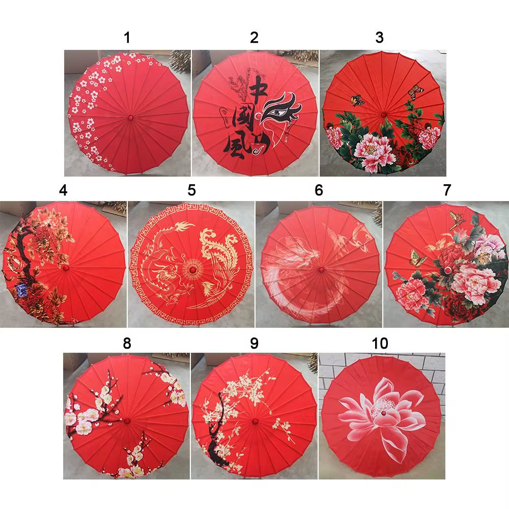 Sombrilla de Papel Encerado Vintage China – Decorativa para Fiesta y Novia - imagen 3