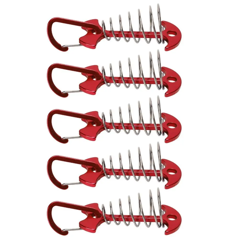 Clavos para tienda de campaña de aluminio con mosquetones y hebilla - imagen 3