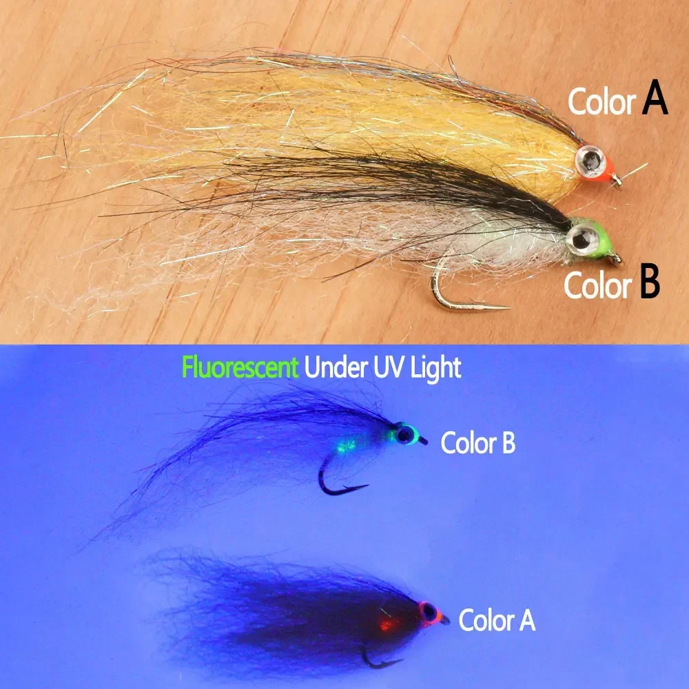 Streamer Minnow Bimoo – Fibra sedosa EP acción hundimiento lento para trucha lubina salmón - imagen 4