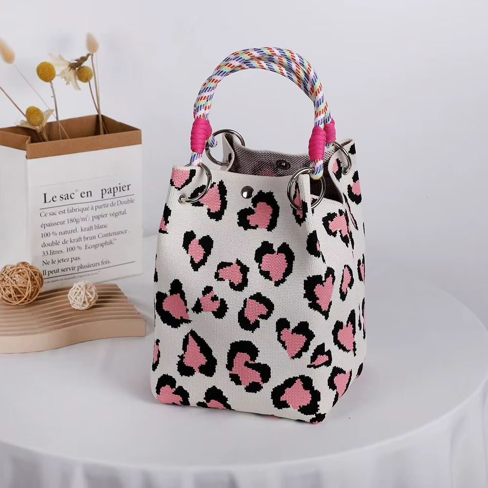 Bolso bandolera tejido con dibujos animados y gran capacidad - imagen 3