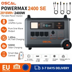 OSCAL PowerMax 2400SE – Estación de Energía Portátil 2400W 2016Wh