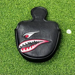Funda de cabeza de putter con cierre magnético PU negro tiburón