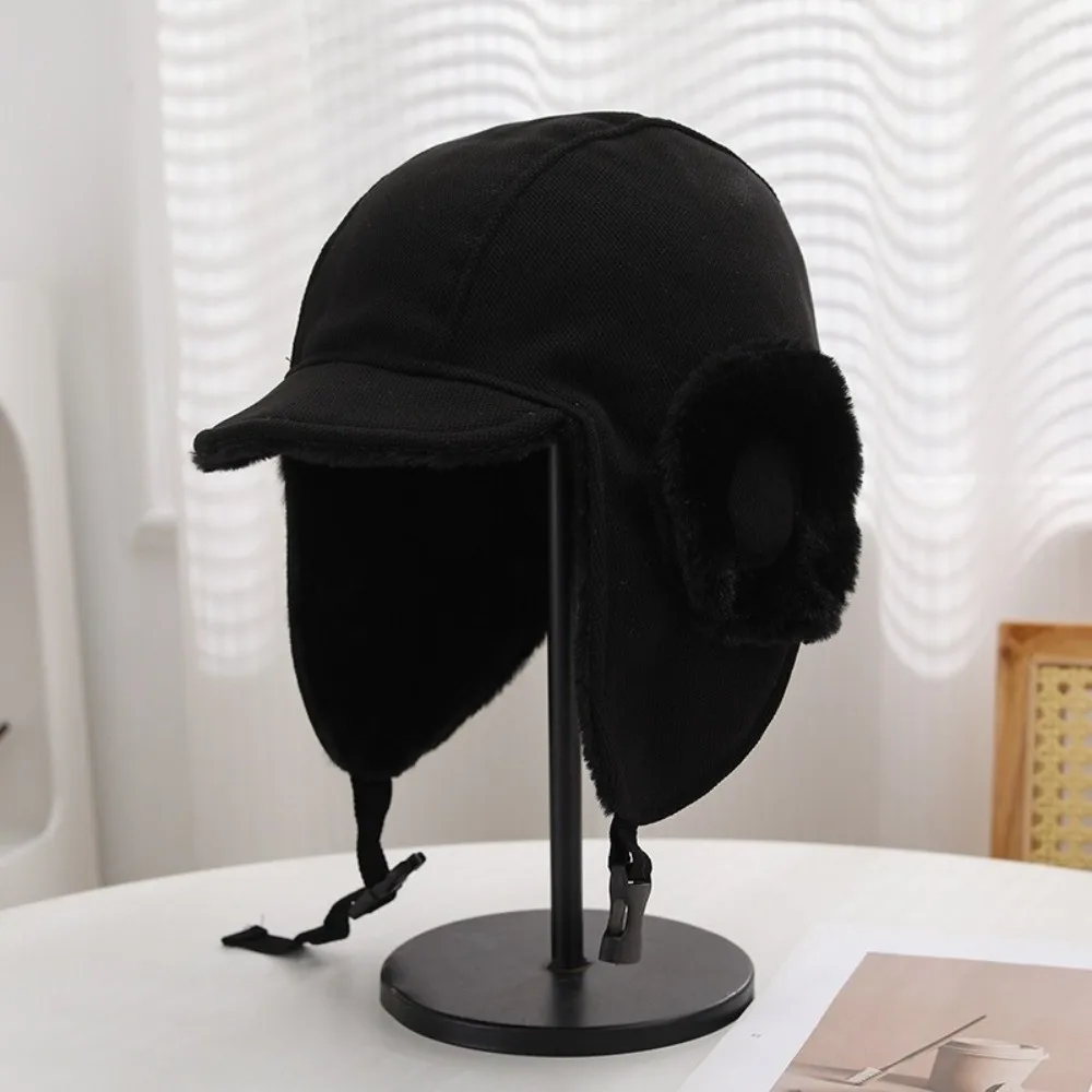 Sombrero de bombardero terciopelo antiviento protege oídos unisex - imagen 3