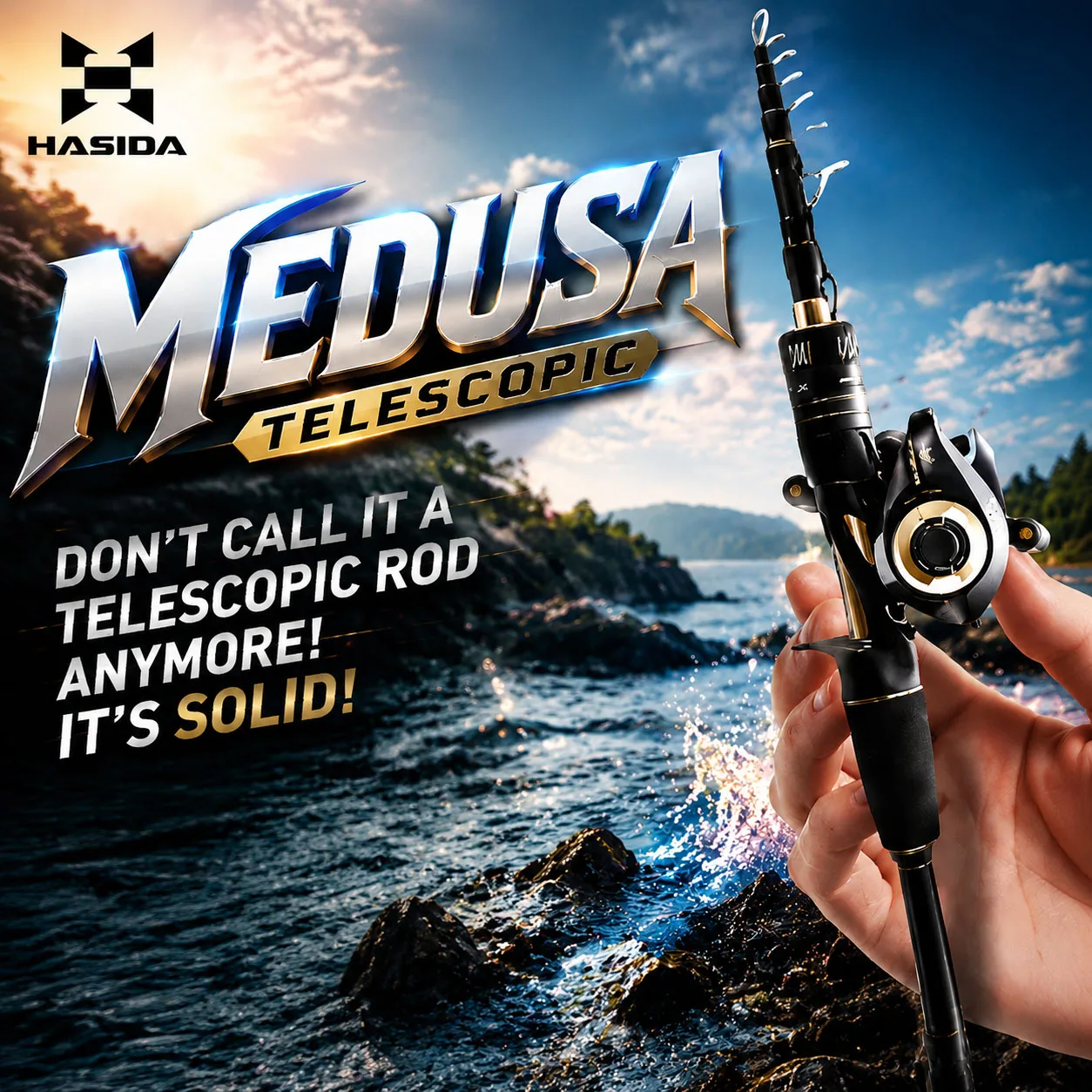 Histar Medusa Tele Spin – Caña telespin para spinning y baitcasting - imagen 4