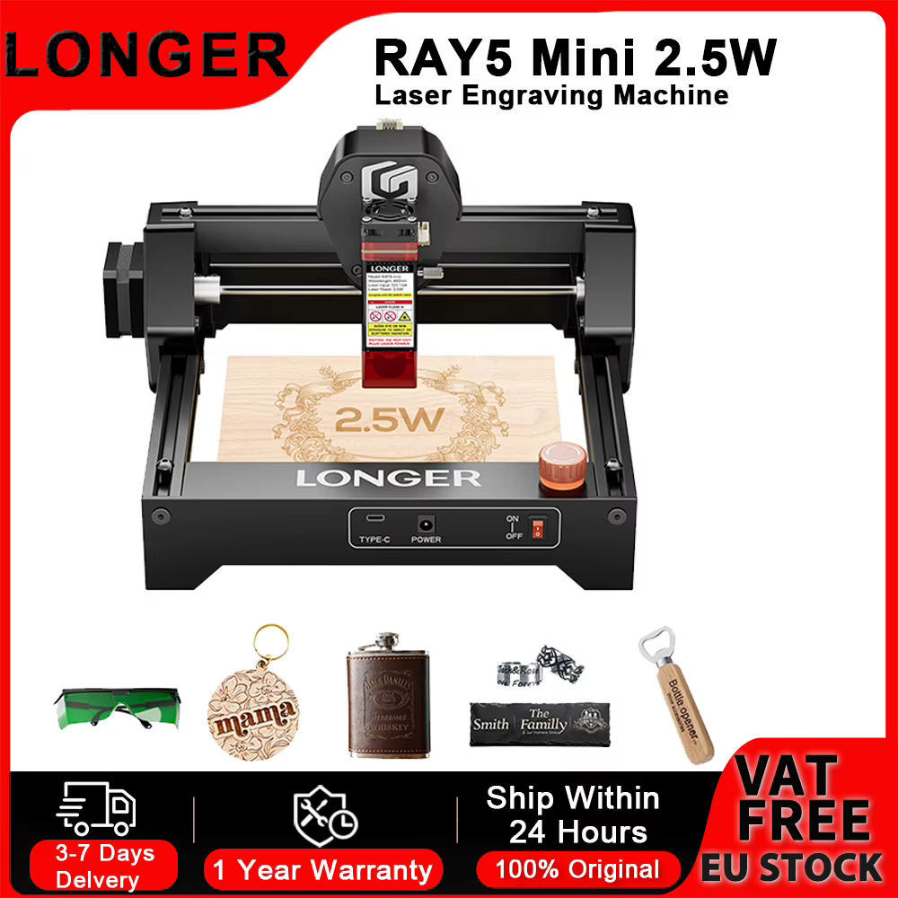 Grabador Láser Mini con Pantalla Táctil – Control por WiFi, USB y App - imagen 2