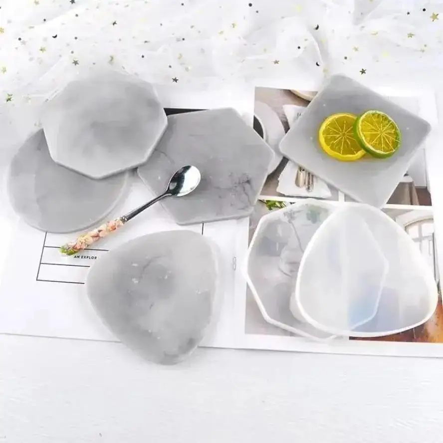 Molde de resina epoxi nórdico para posavasos DIY y bandeja - imagen 2