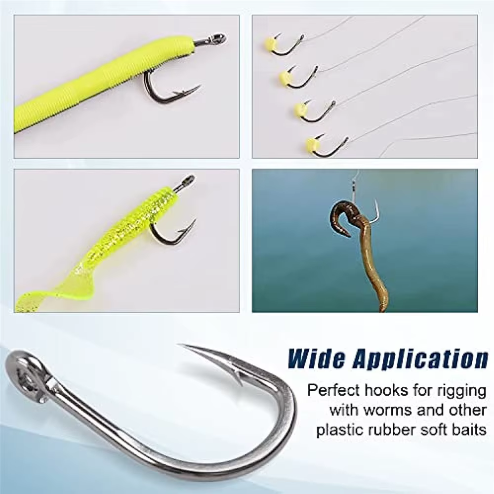Anzuelos Circle Hook acero inoxidable para gran juego 1/0-12/0 - imagen 4