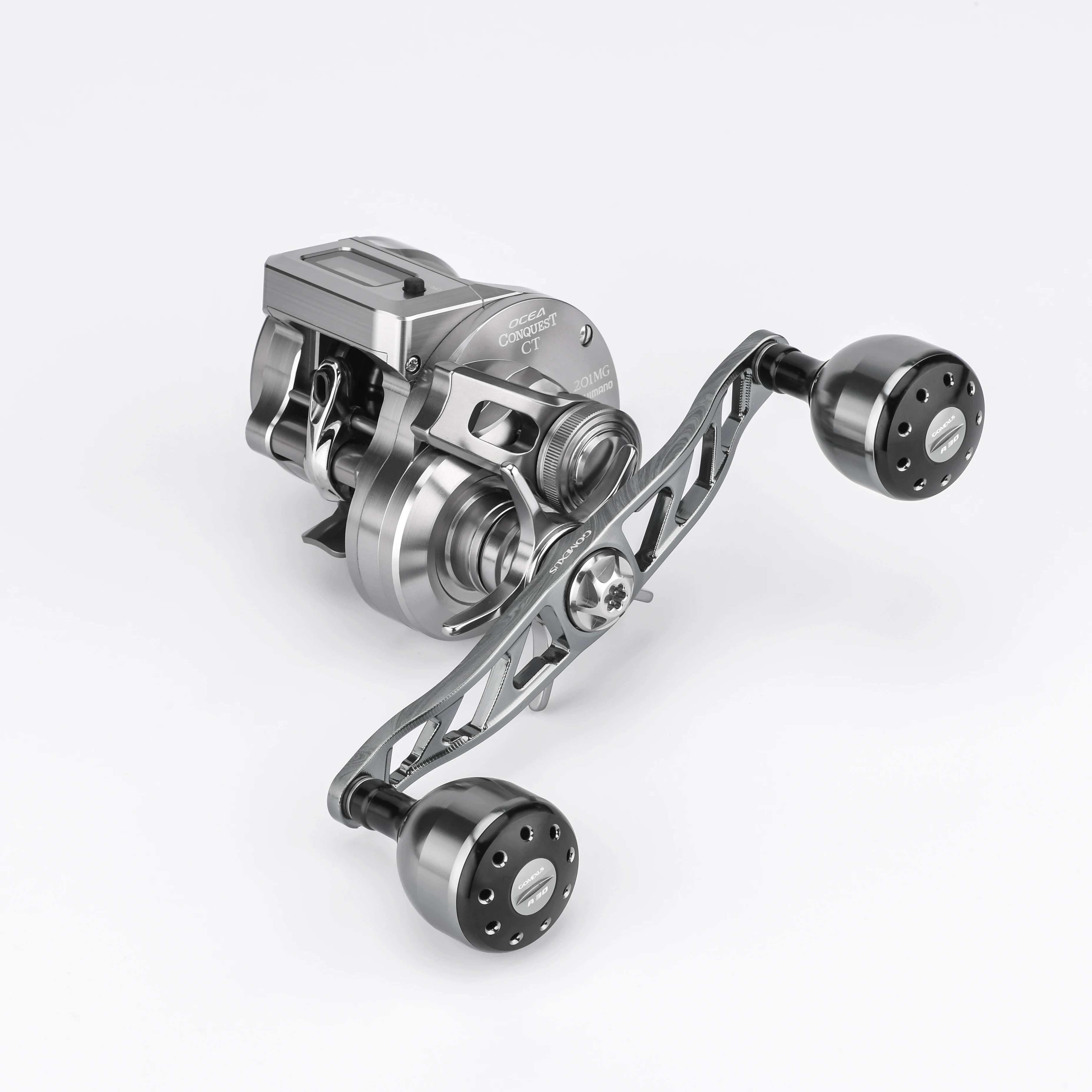 Manivela de aluminio Gomexus con perilla de titanio para Shimano Daiwa - imagen 4