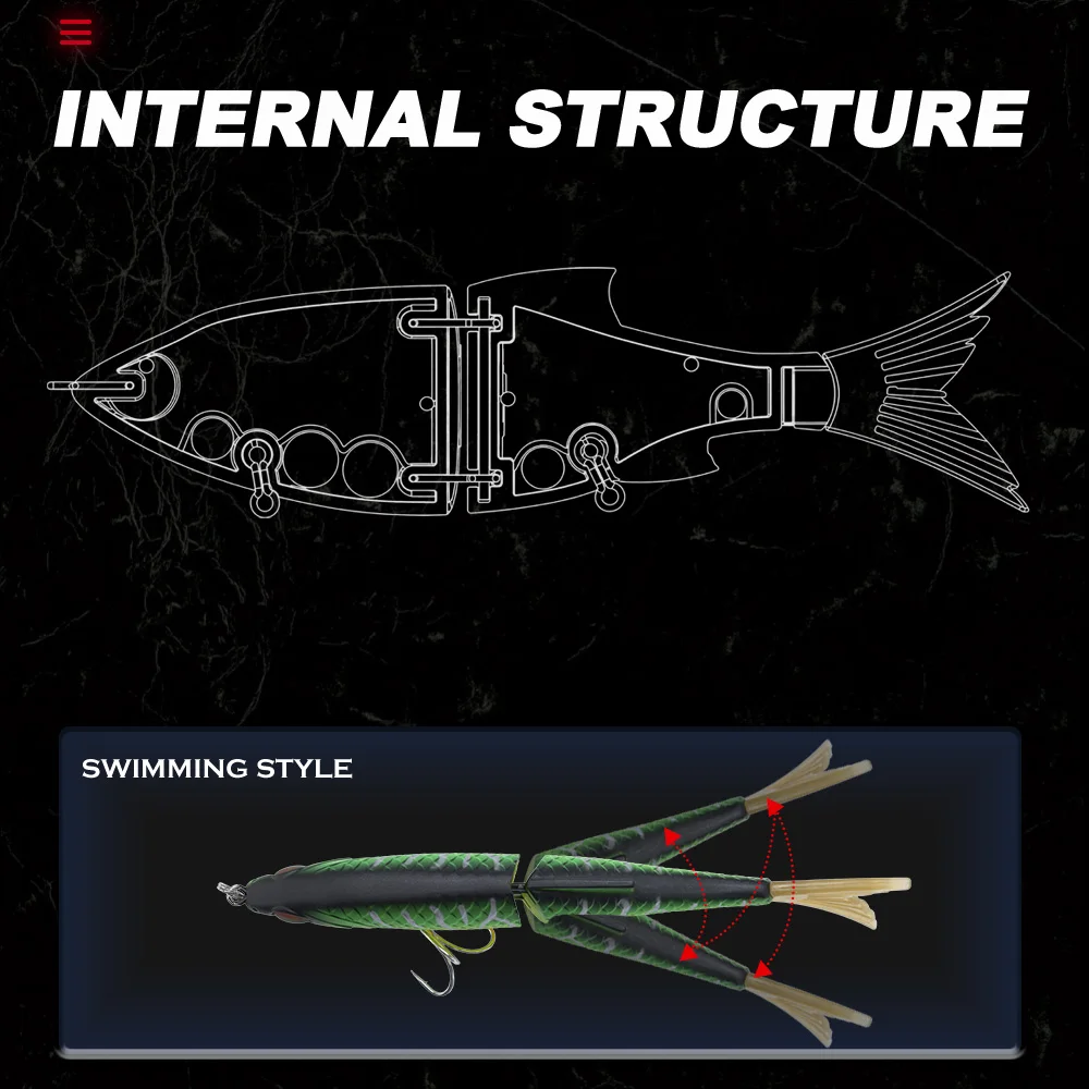 Hunthouse FLEXTAIL Pencil Swimbait para pesca de lubina - imagen 5