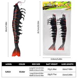 Vinilos Sunlure en forma de gamba para trucha y agua de mar 3D