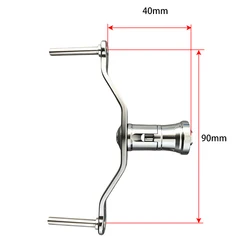 Manivela de carrete plegable metálica DAIWA SHIMANO KASTKING