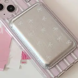 Clip magnético porta tarjetas de cuero con protección antihuellas