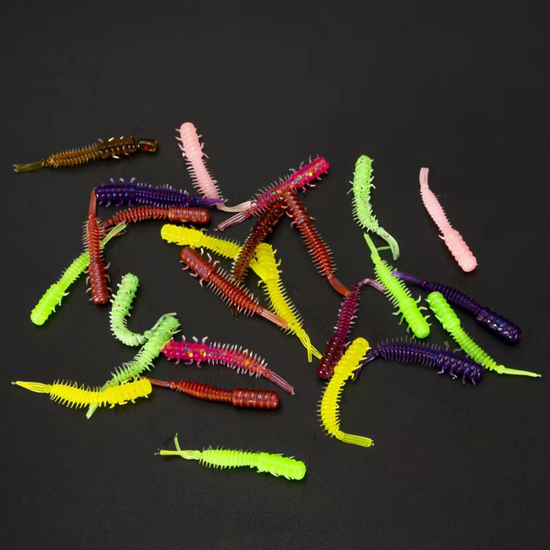 MNFT Slug cebo blando multicolor con tres colas espiral PVC - imagen 3