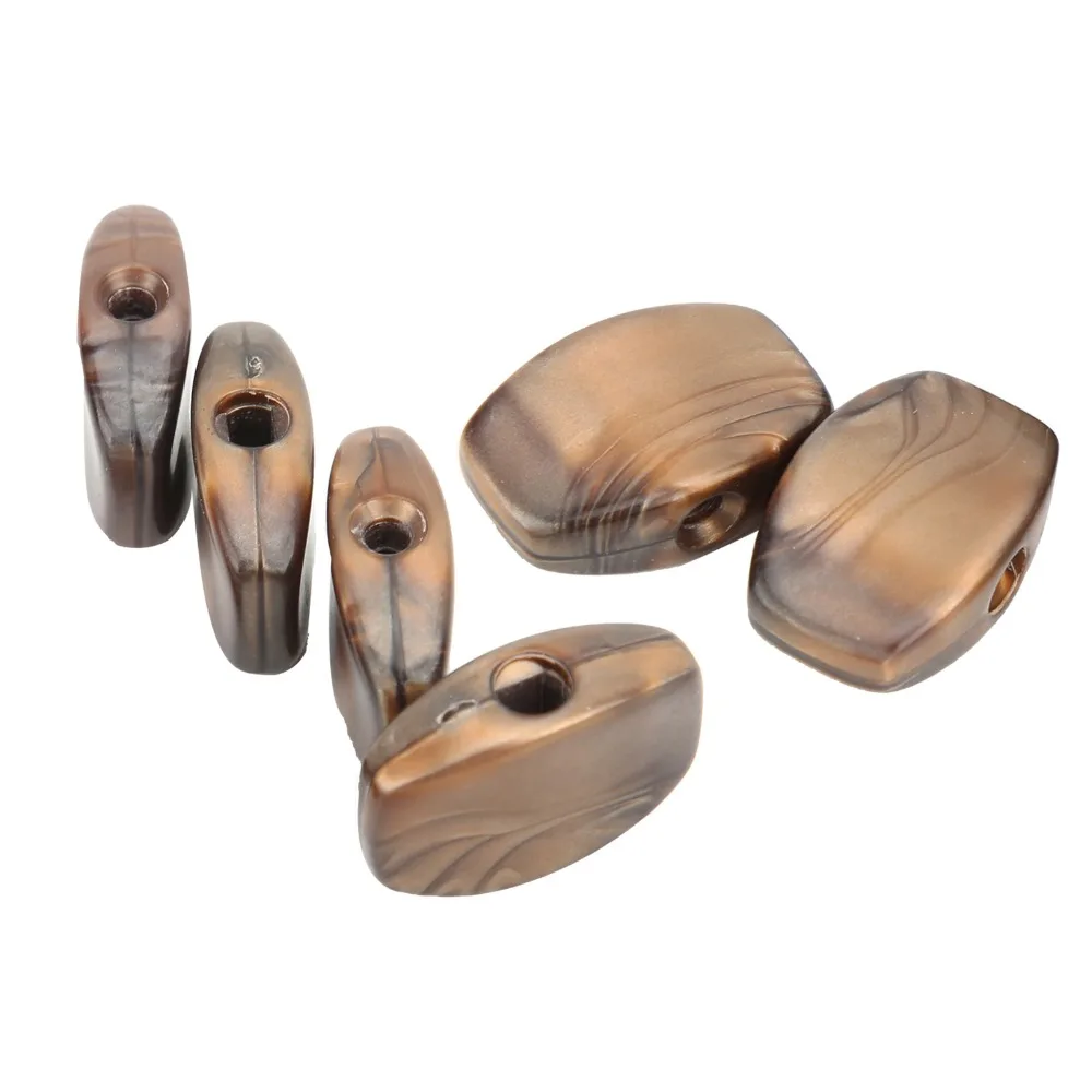 Botones de afinación de plástico marrón de recambio para guitarra - imagen 2
