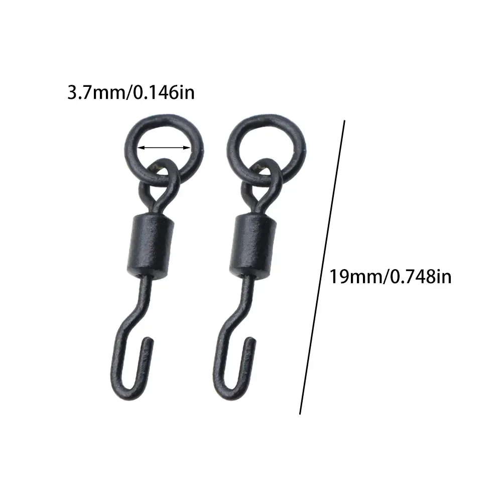 Anzuelos giratorios de cambio rápido extra fuertes para hair rig carpa - imagen 4