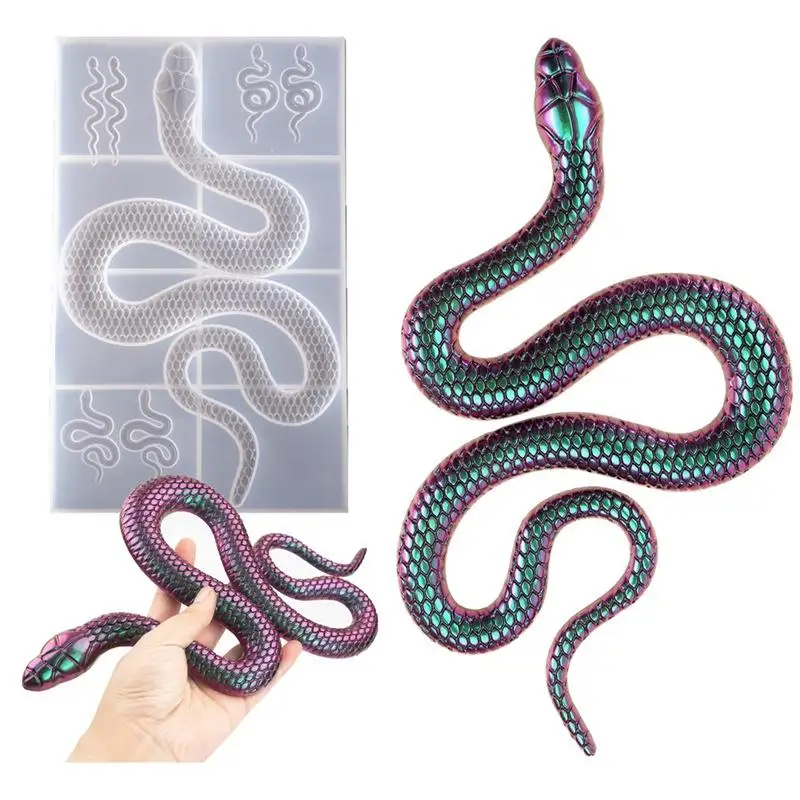 Molde de resina epoxy para señuelos Serpiente espejo de silicona - imagen 3