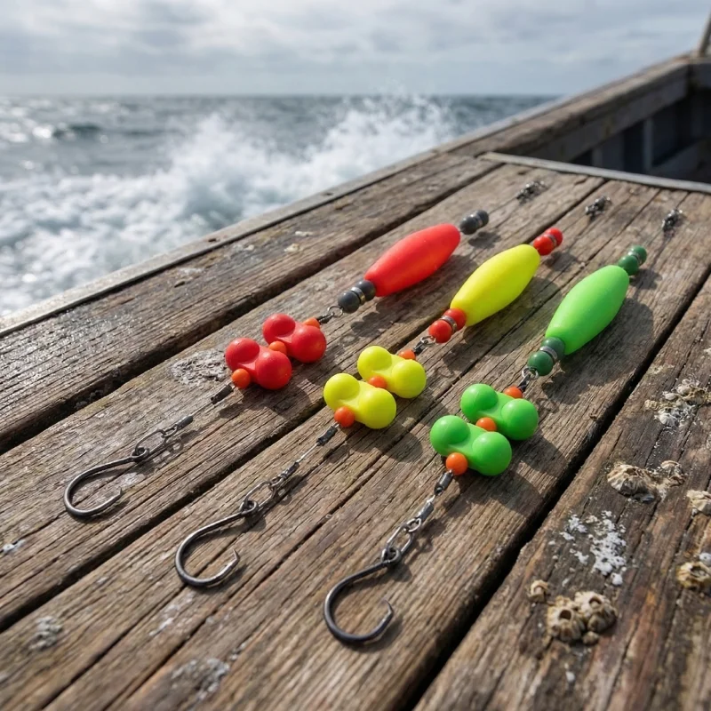 Flotadores de corcho y anzuelos de acero para pesca de bagre - imagen 5