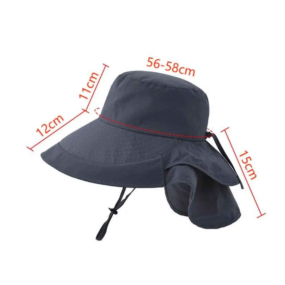Sombrero bucket con ala ancha y protección para el cuello