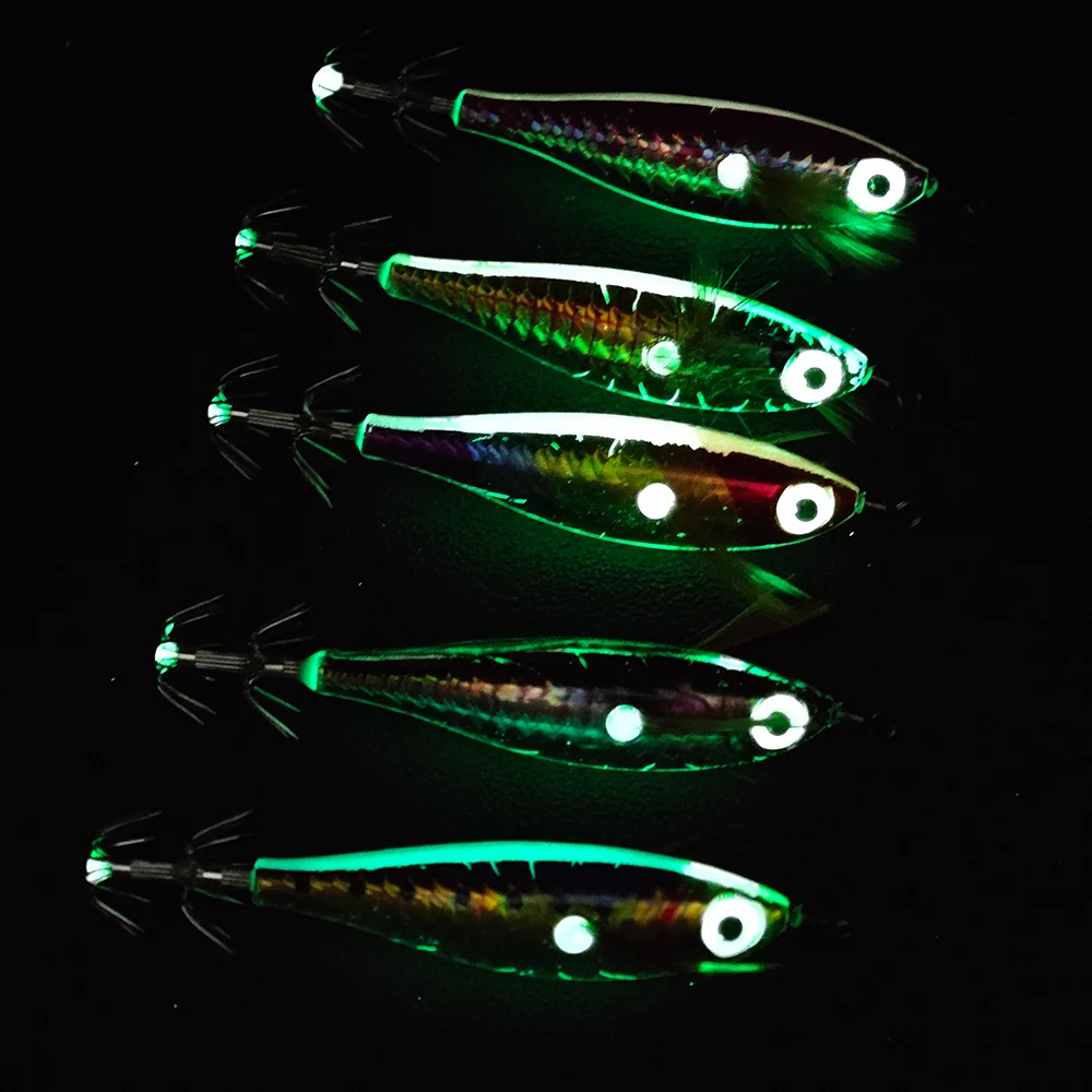 Jig Egi de calamar luminoso para pesca en agua salada - imagen 3