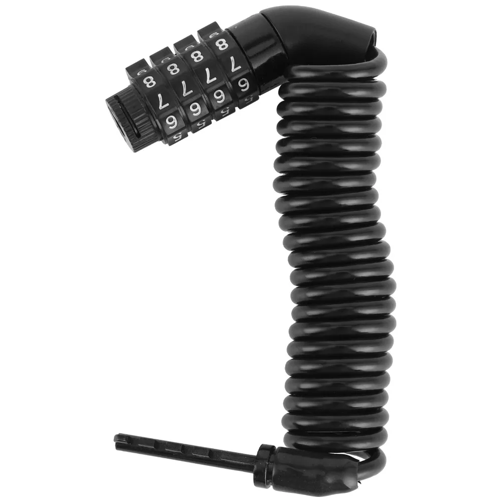 Candado de cable retráctil antirrobo para casco con combinación - imagen 3