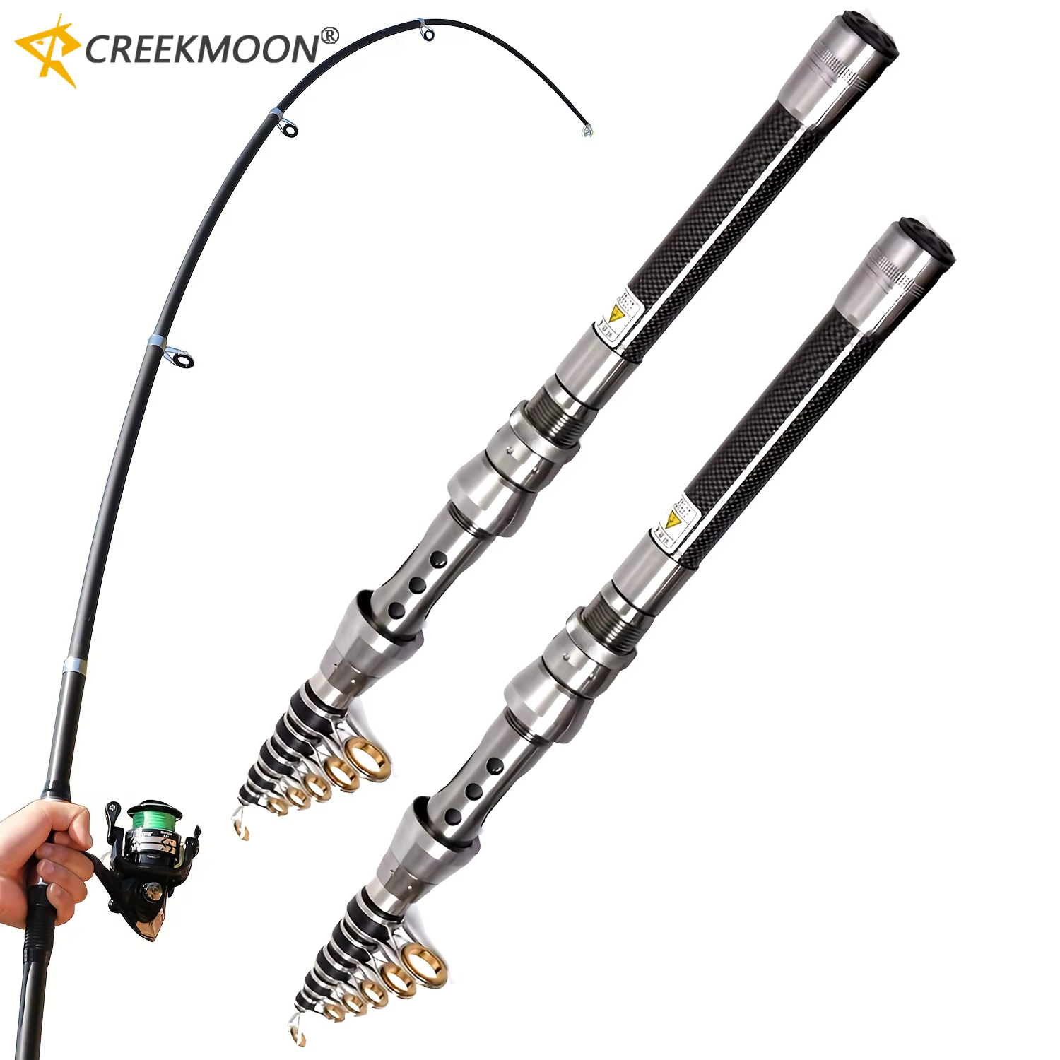 Caña feeder de carbono para carpa y pesca en mar - imagen 2