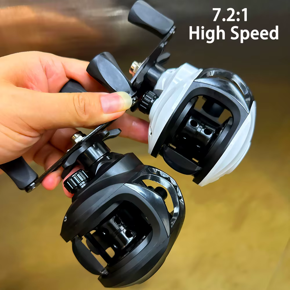 Baitcasting carrete ligero con freno magnético y arrastre 10 kg