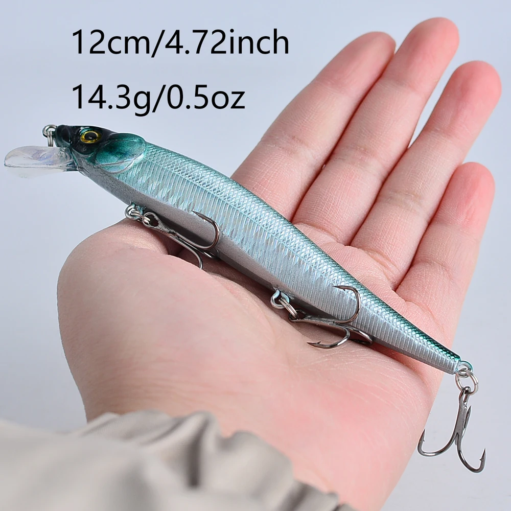Señuelo LEOSPORT Minnow 12 cm vista lateral