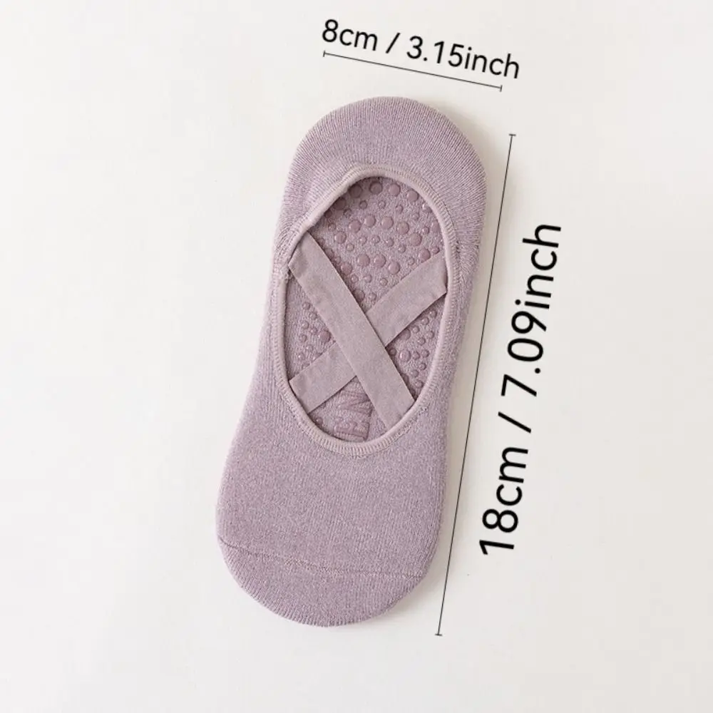 Calcetines antideslizantes yoga transpirable algodón suaves para mujer - imagen 4