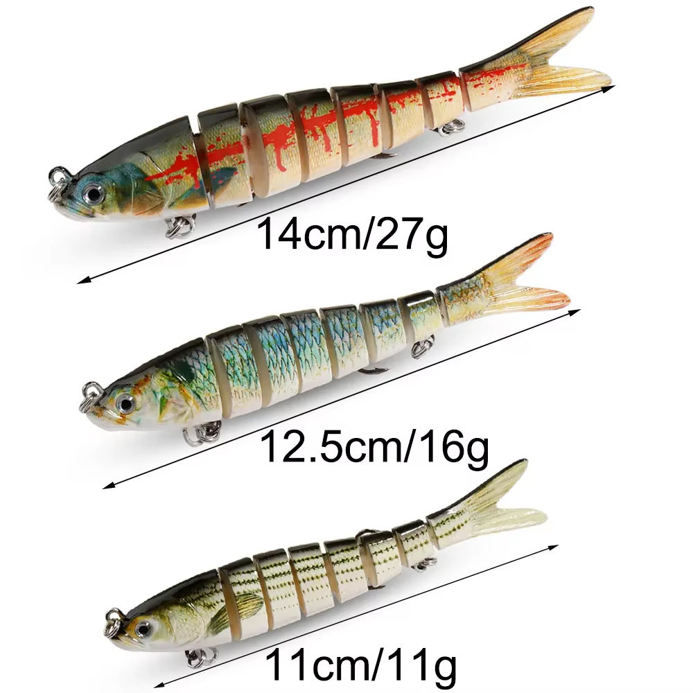 Señuelo Swimbait multiarticulado hundimiento – Pez biónico lubina - imagen 3