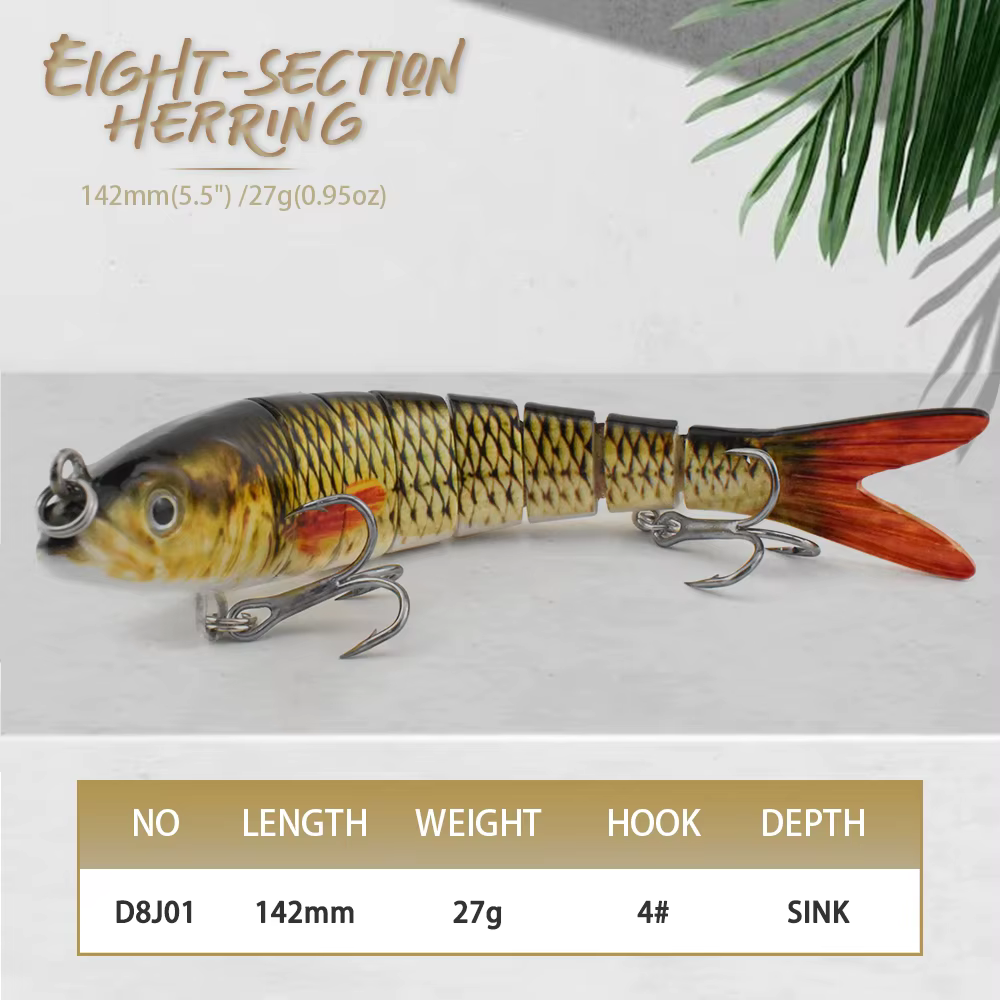 Crankbait articulado con acción realista para pesca deportiva - imagen 2