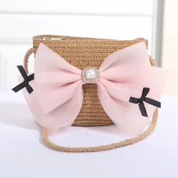 Bolso de Paja Tejido Retro para Playa y Fiesta