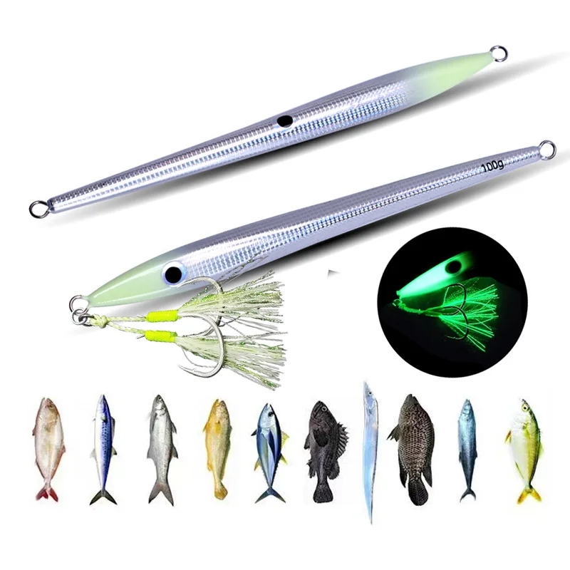 Señuelo de pesca rápido atsuim metálico luminoso