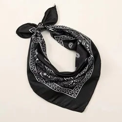 Pañuelo Paisley vintage cuadrado retro para cuello y cabello